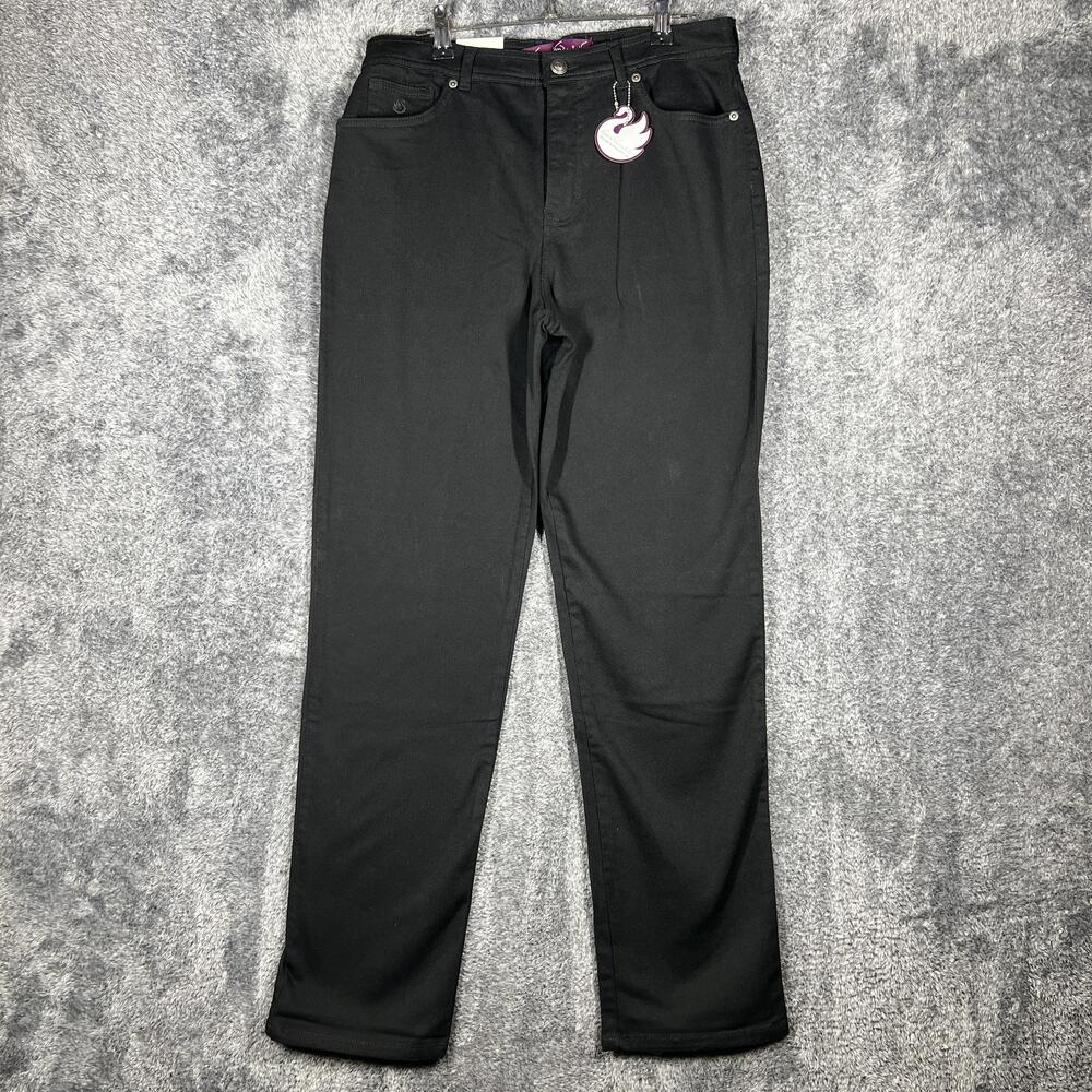 Gloria Vanderbilt Pants Womens 10 Black Amanda Jegging Stretch Tapered